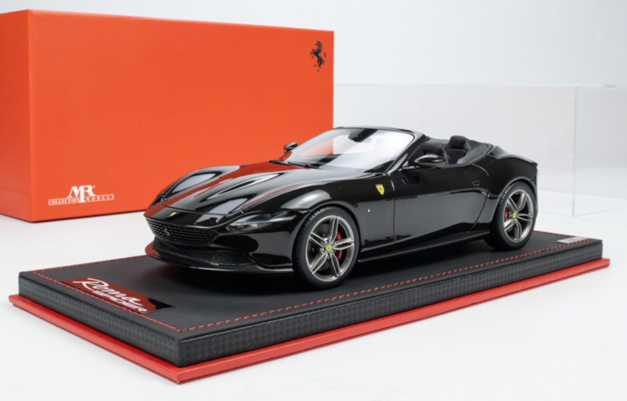 1/18 MR Collection Ferrari ROMA 2023 Convertible sports car model Black