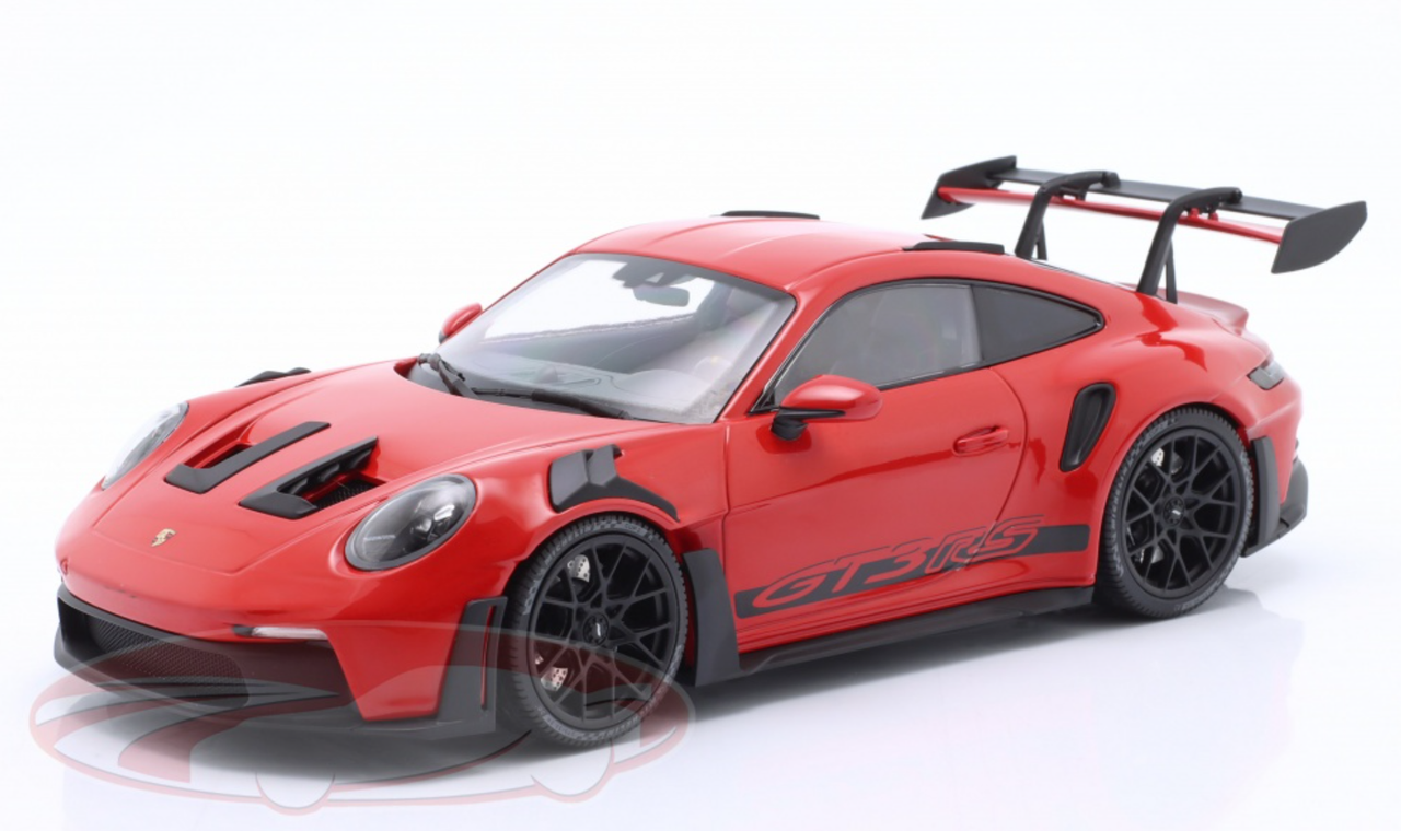 1/18 Minichamps 2023 Porsche 911 (992) GT3 RS (Red with Black Wheels) Car  Model