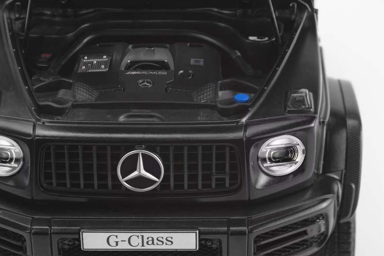 1/18 NZG Mercedes-Benz G63 4x4 (Black) with Roof Rack & Ladder Diecast Car Model