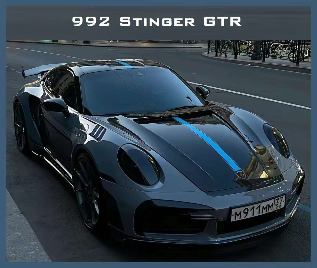 1/18 VIP Scale Models Porsche 911 992 Stinger GTR (Grey) Car