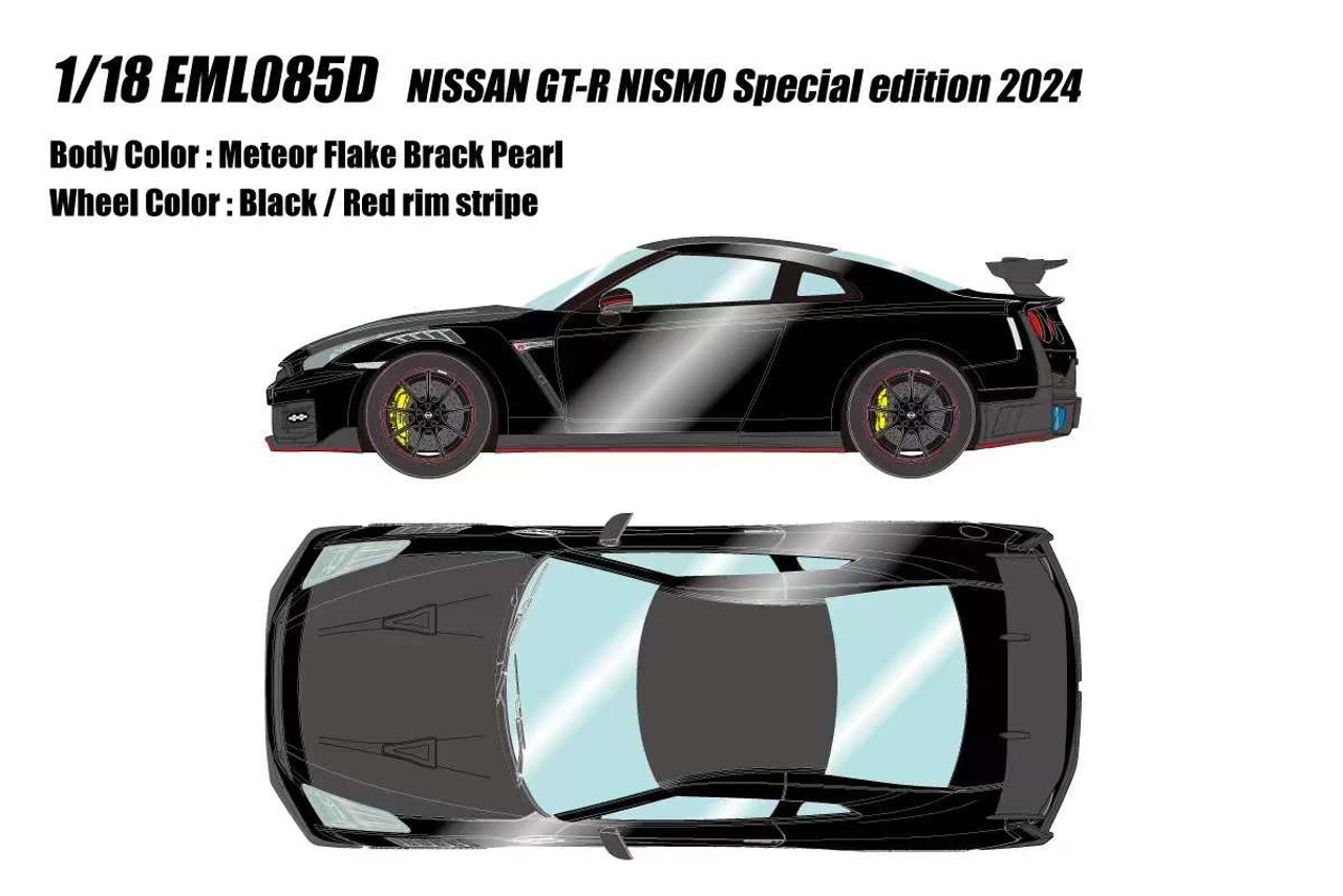1/18 Makeup 2024 Nissan Skyline GT-R GTR Nismo Special Edition (Meteor Flake Brack Pearl) Car Model