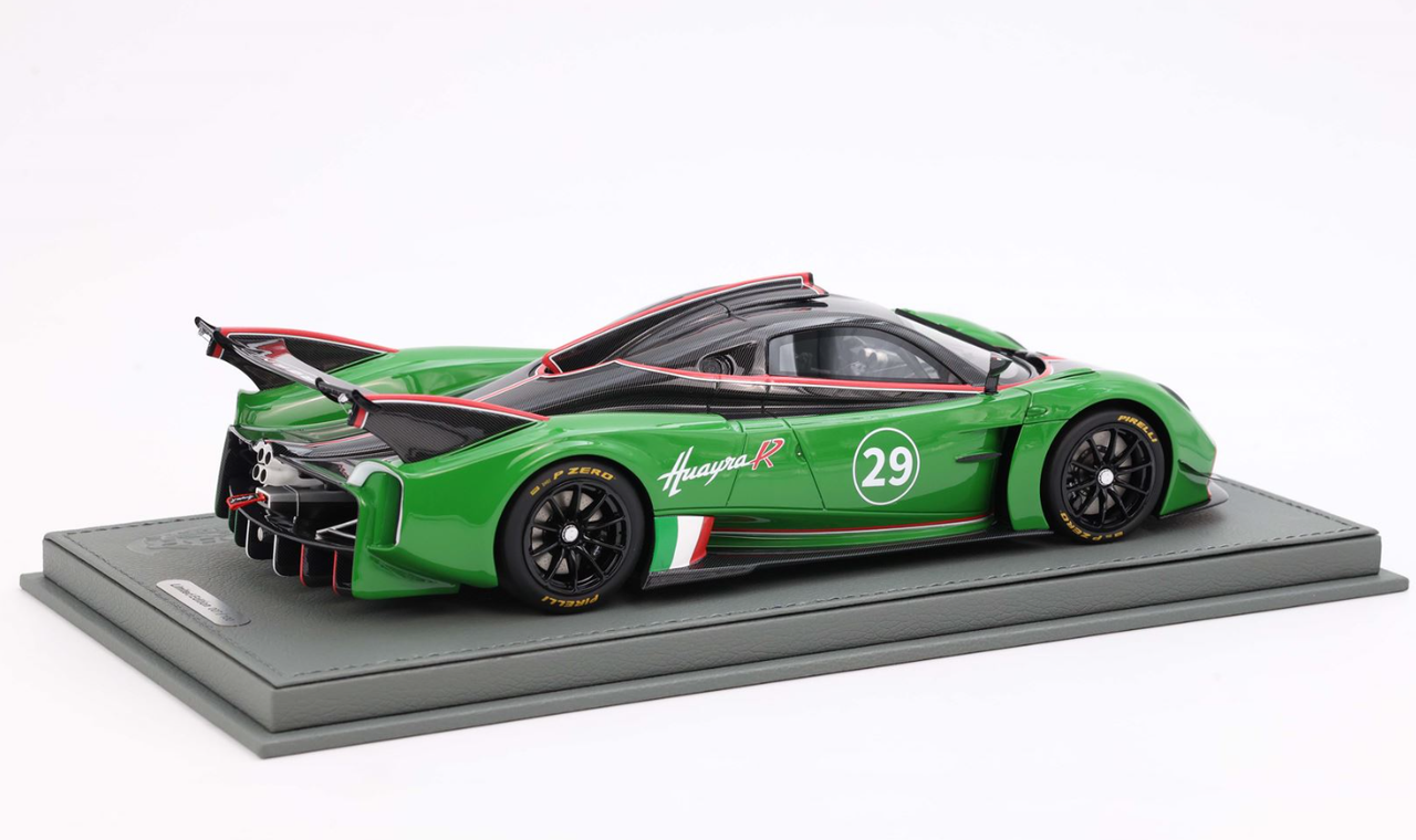 BBR PAGANI HUAYRA R パガーニ ウアイラ R 1/18 1/18 BBR Pagani Huayra R (Shiny Black & Grass Green Carbon