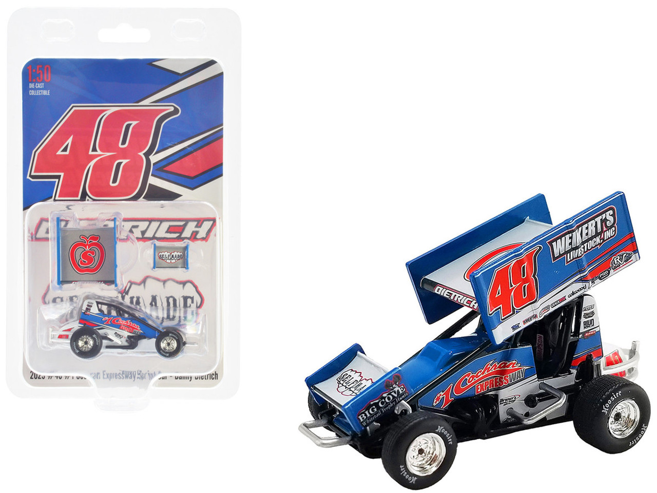Winged Sprint Car #48 Danny Dietrich "Cochran Expressway - Weikert's Livestock Inc" Gary Kauffman Racing "World of Outlaws" (2023) 1/50 Diecast Model Car by ACME