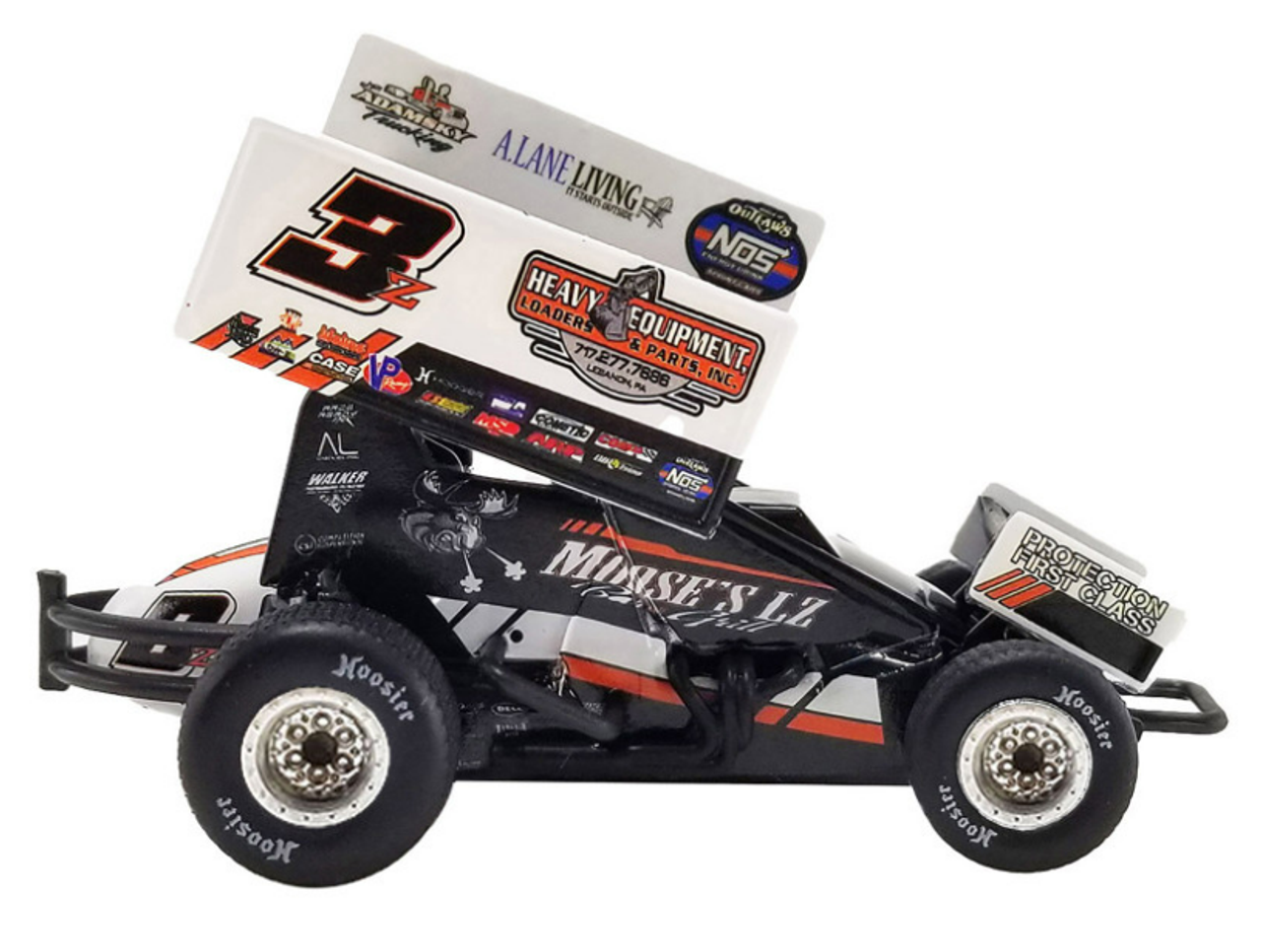 Winged Sprint Car #3Z Brock Zearfoss "Moose's LZ Bar and Grill" Brock Zearfoss Racing "World of Outlaws" (2023) 1/50 Diecast Model Car by ACME