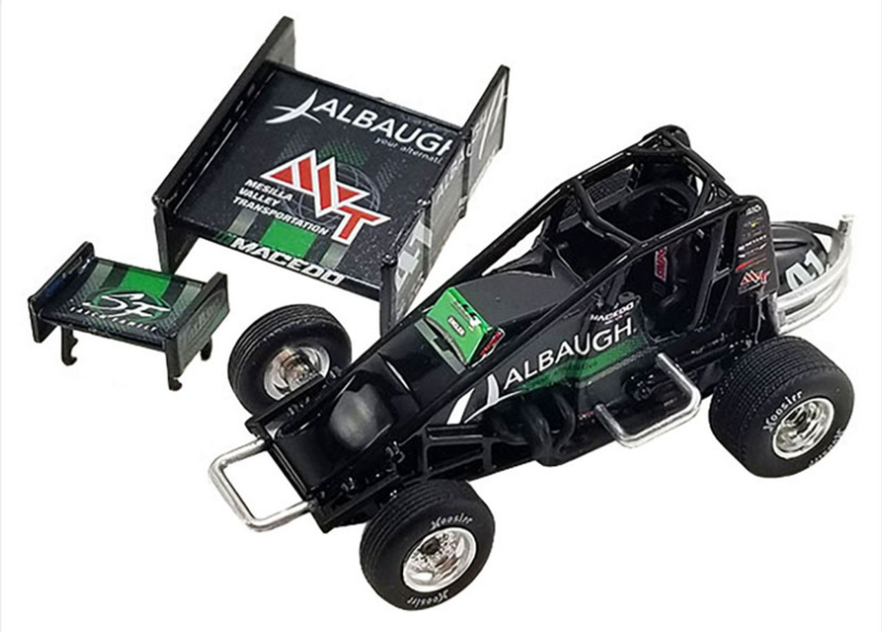 Winged Sprint Car #41 Carson Macedo "Albaugh - MVT" Jason Johnson Racing "World of Outlaws" (2023) 1/50 Diecast Model Car by ACME