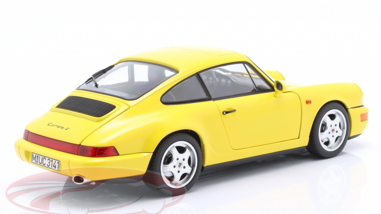 1/18 Norev 1990 Porsche 911 (964) Carrera 2 (Yellow) Car Model