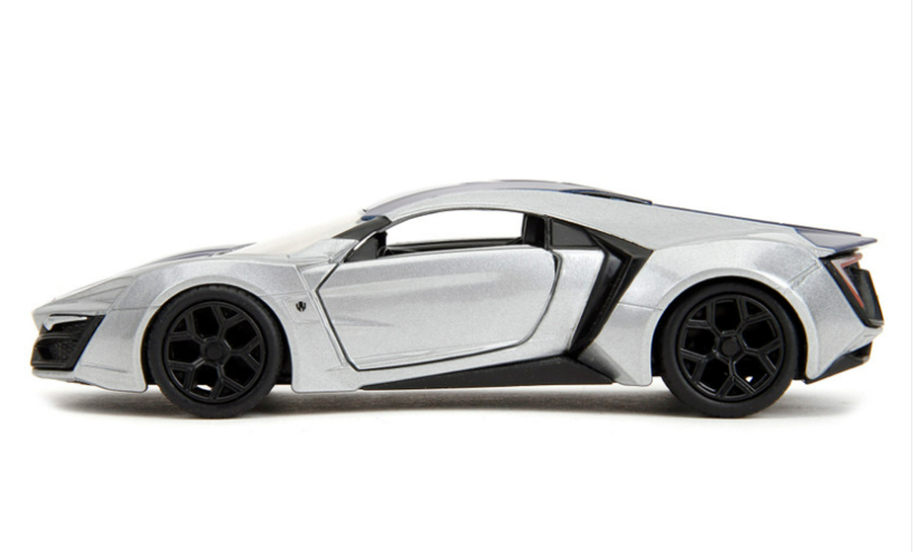 Lykan Hypersport Silver Metallic and Purple "Pink Slips" Series 1/32 Diecast Model Car by Jada