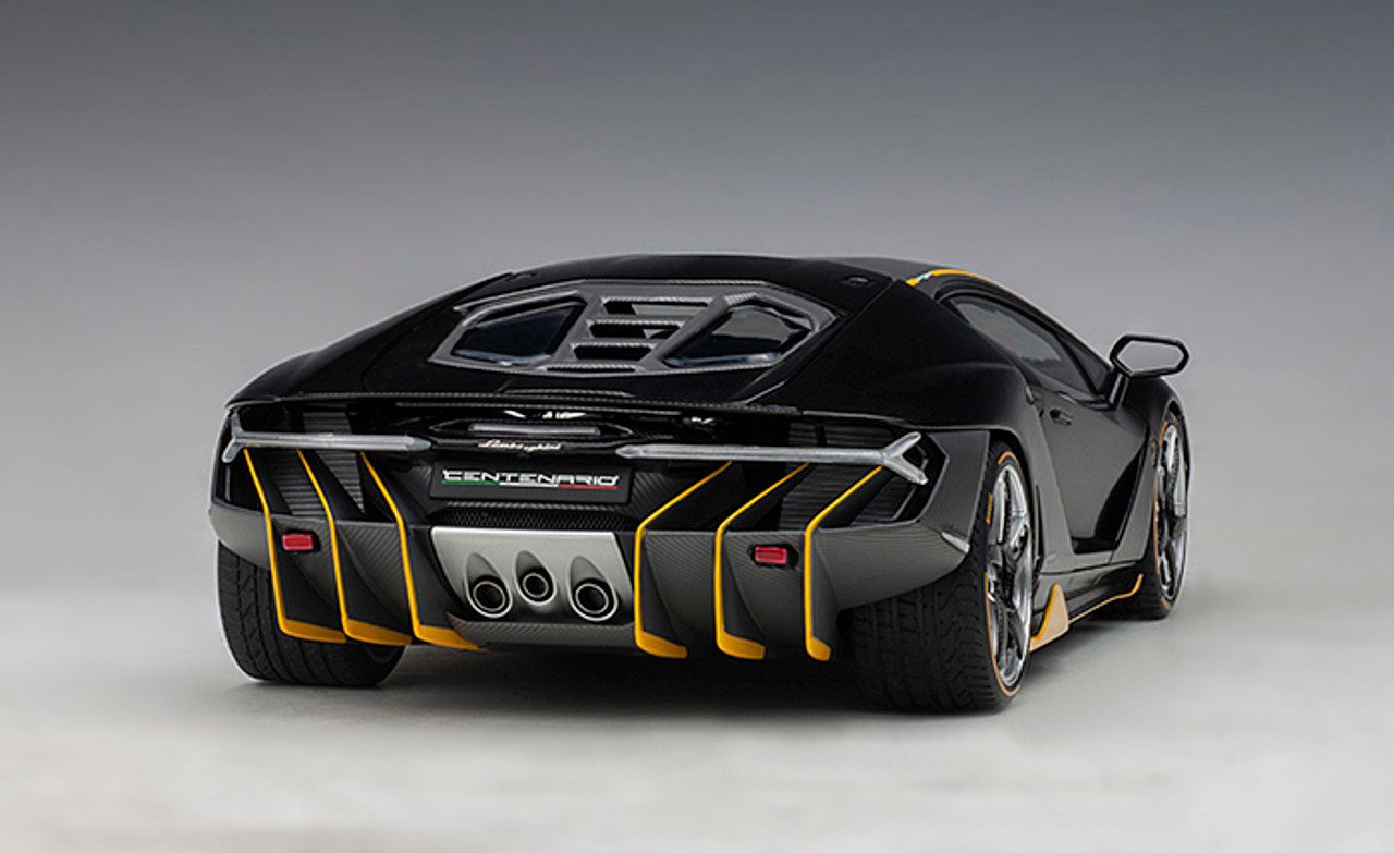 1/18 AUTOart Lamborghini Centenario (Clear Carbon with Yellow Accents) Car Model