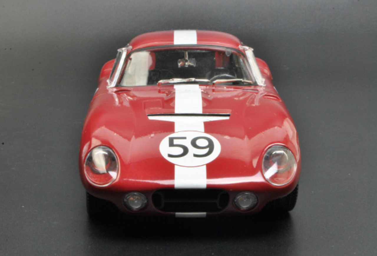 1/18 Dealer Edition 1965 Ford Shelby Mustang Cobra Coupe Daytona #59 (Red) Diecast Car Model