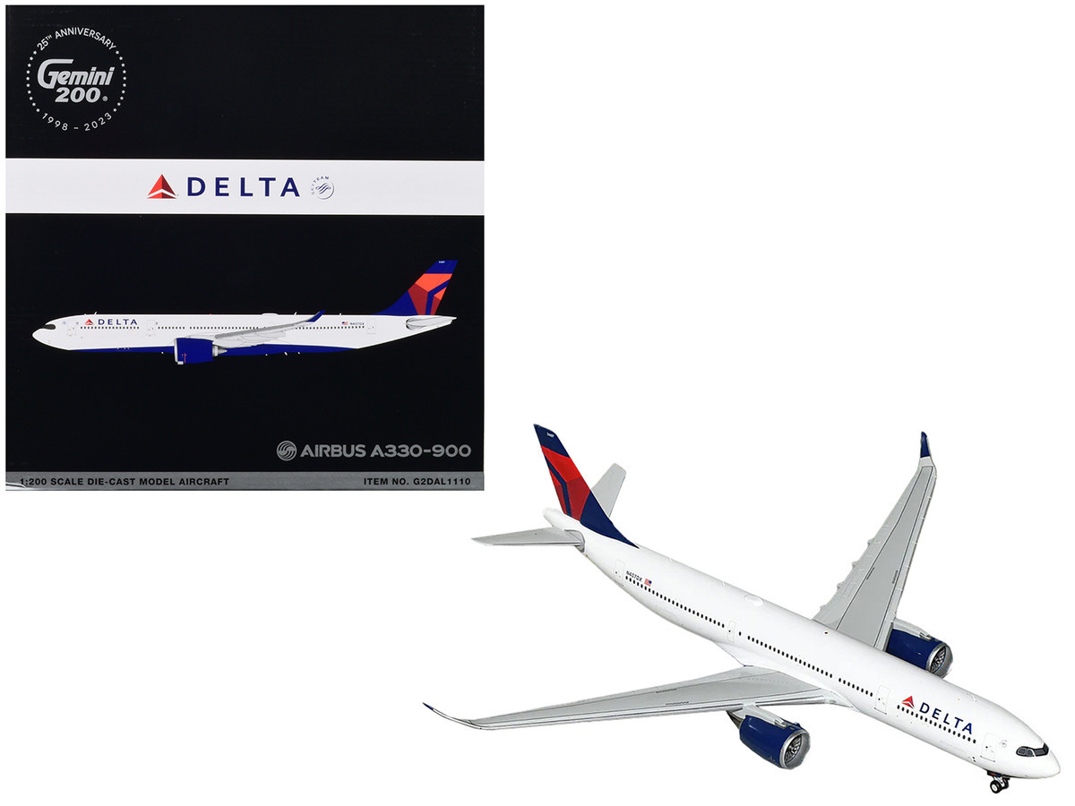 【未使用】Gemini Jets｜DELTA航空｜Airbus A330-900 4K - Gemini Jets 1:200 Delta Airlines Airbus A330-900neo Unboxing