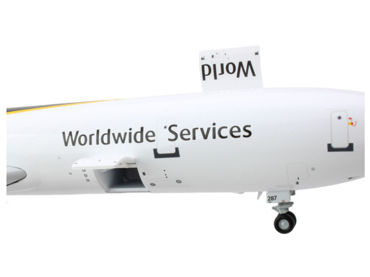 McDonnell Douglas MD-11F Commercial Aircraft "UPS Worldwide Services" White with Brown Tail "Gemini 200 - Interactive" Series 1/200 Diecast Model Airplane by GeminiJets