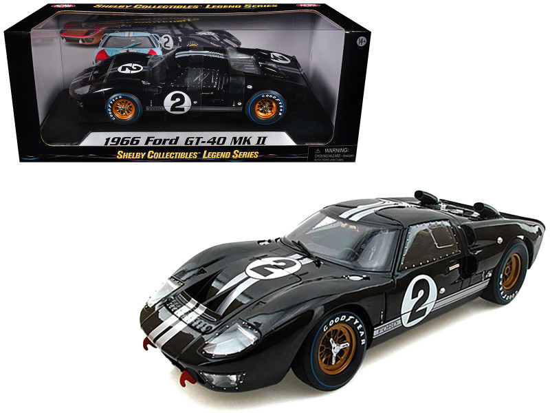 1/18 Shelby Collectibles Ford GT-40 GT40 MK II MKII #2 (Black) Diecast Car Model