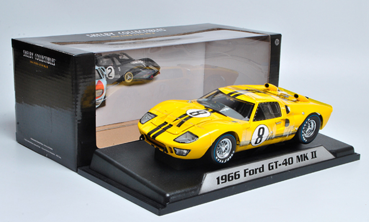 1/18 Shelby Collectibles Ford GT-40 GT40 MK II MKII #1 (Yellow) Diecast Car Model