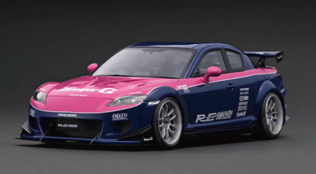 1/18 Ignition Model Mazda RX-8 (SE3P) RE Amemiya Blue/Pink