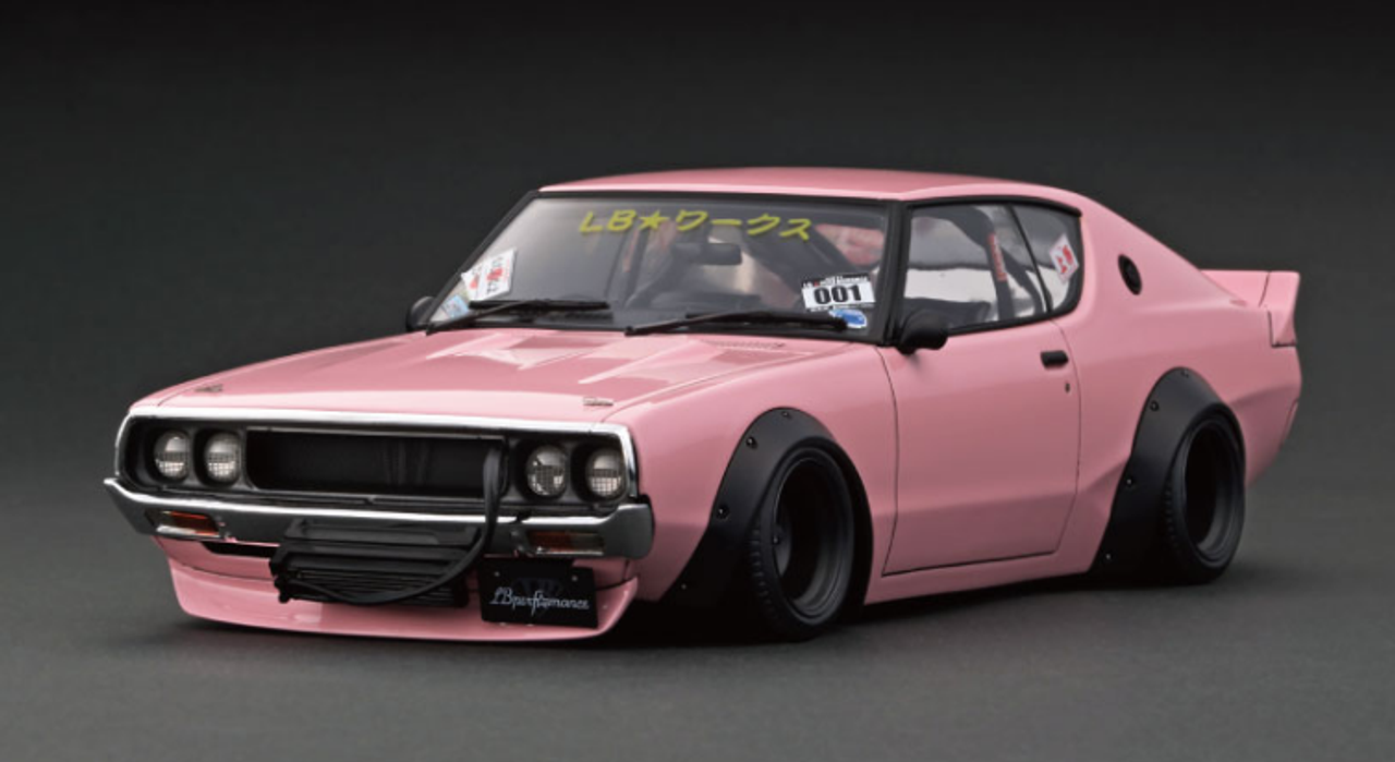 1/18 Ignition Model LB-WORKS Nissan Skyline GT-R Kenmeri 2 Door (Pink) Car  Model