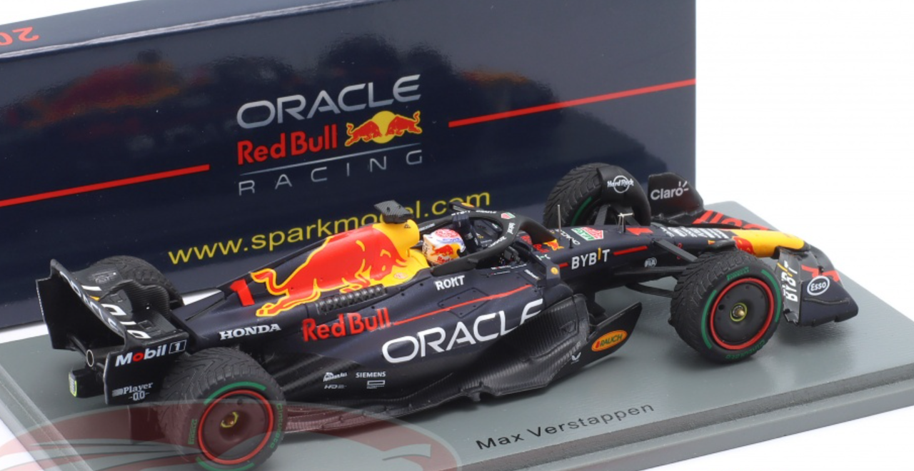 1/43 Spark 2023 Formula 1 Max Verstappen Red Bull RB19 #1 Winner Monaco GP Car Model