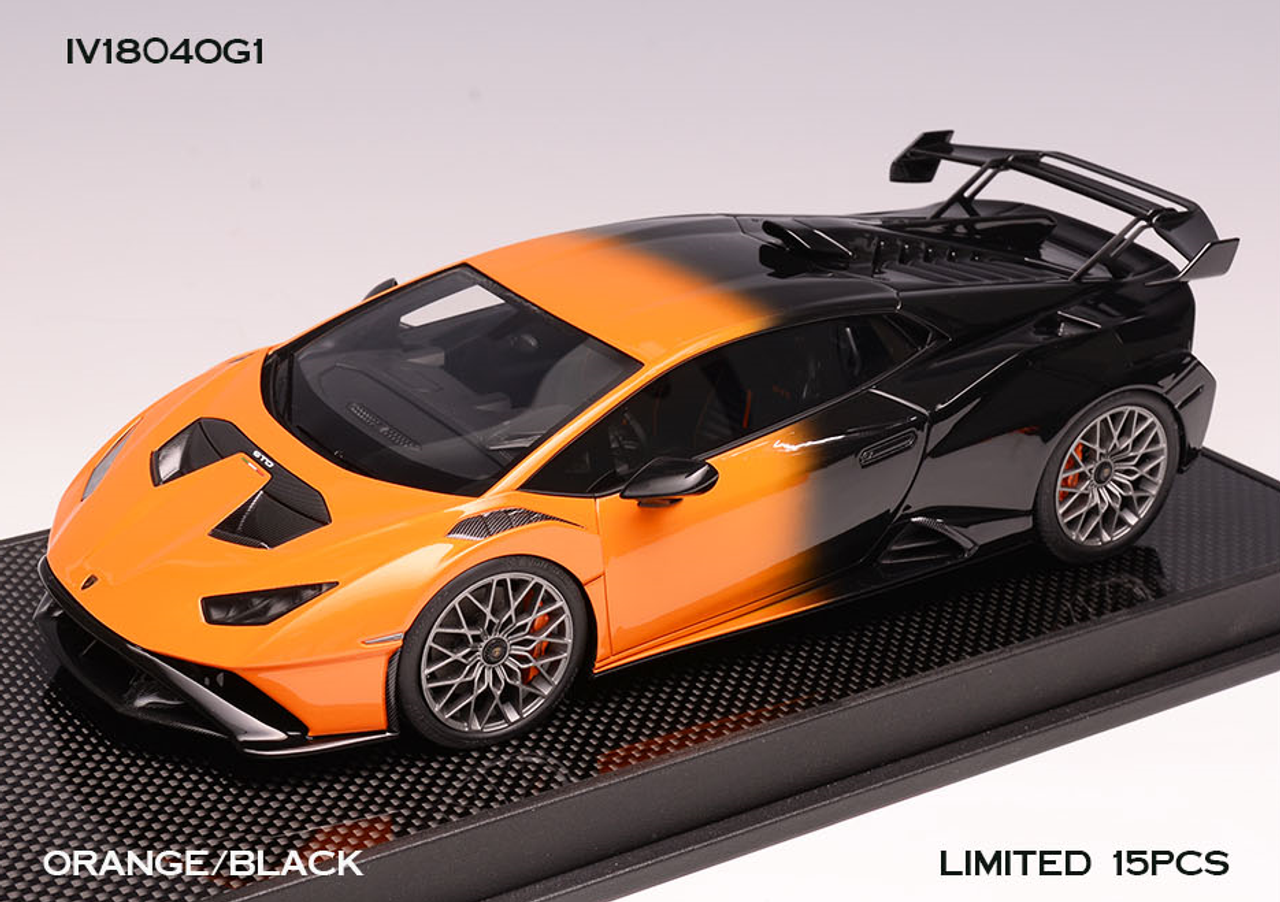 1/18 Ivy Lamborghini Huracan STO (Orange & Black) Car Model Limited 15 Pieces