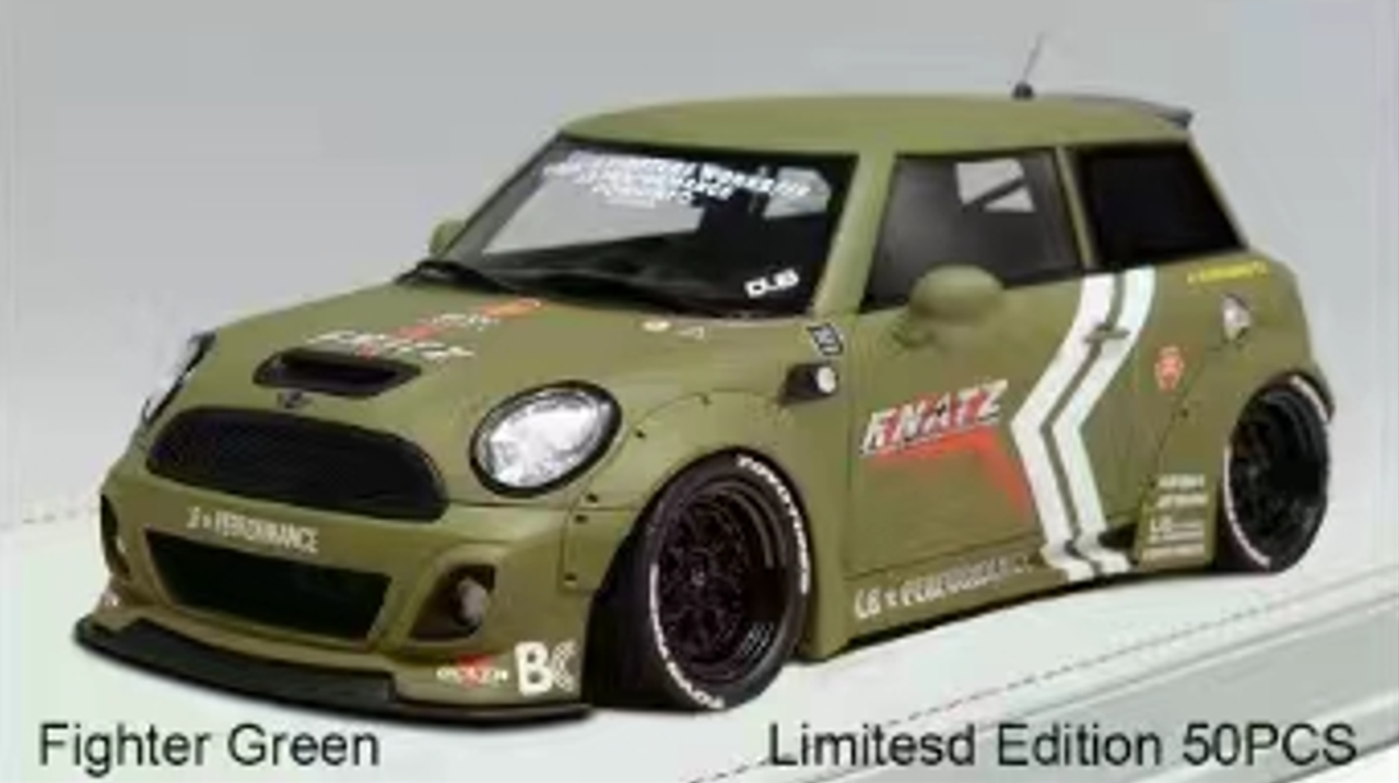 1/18 Ivy Mini Cooper LBWK (Fighter Green) Car Model Limited 50 Pieces