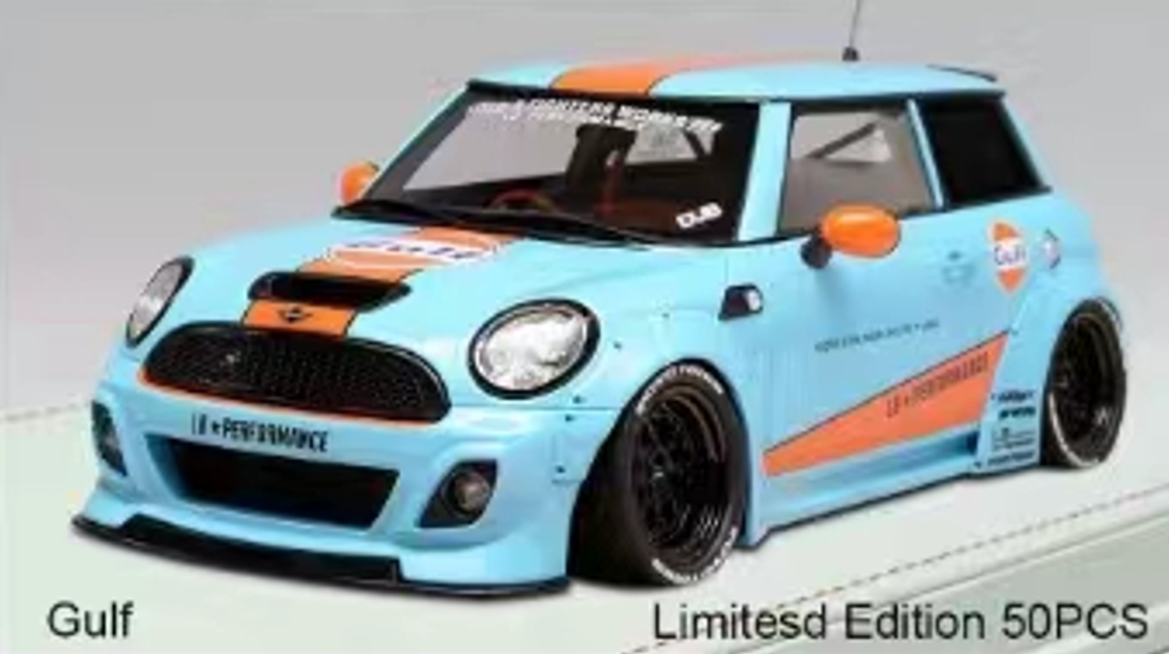 1/18 Ivy Mini Cooper LBWK (Gulf Blue) Car Model Limited 50 Pieces