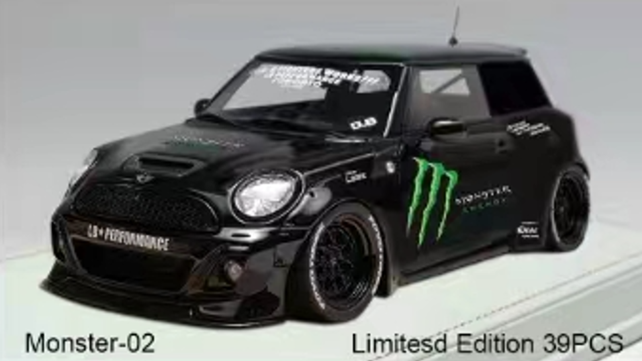 1/18 Ivy Mini Cooper LBWK (Monster Black) Car Model Limited 39 Pieces