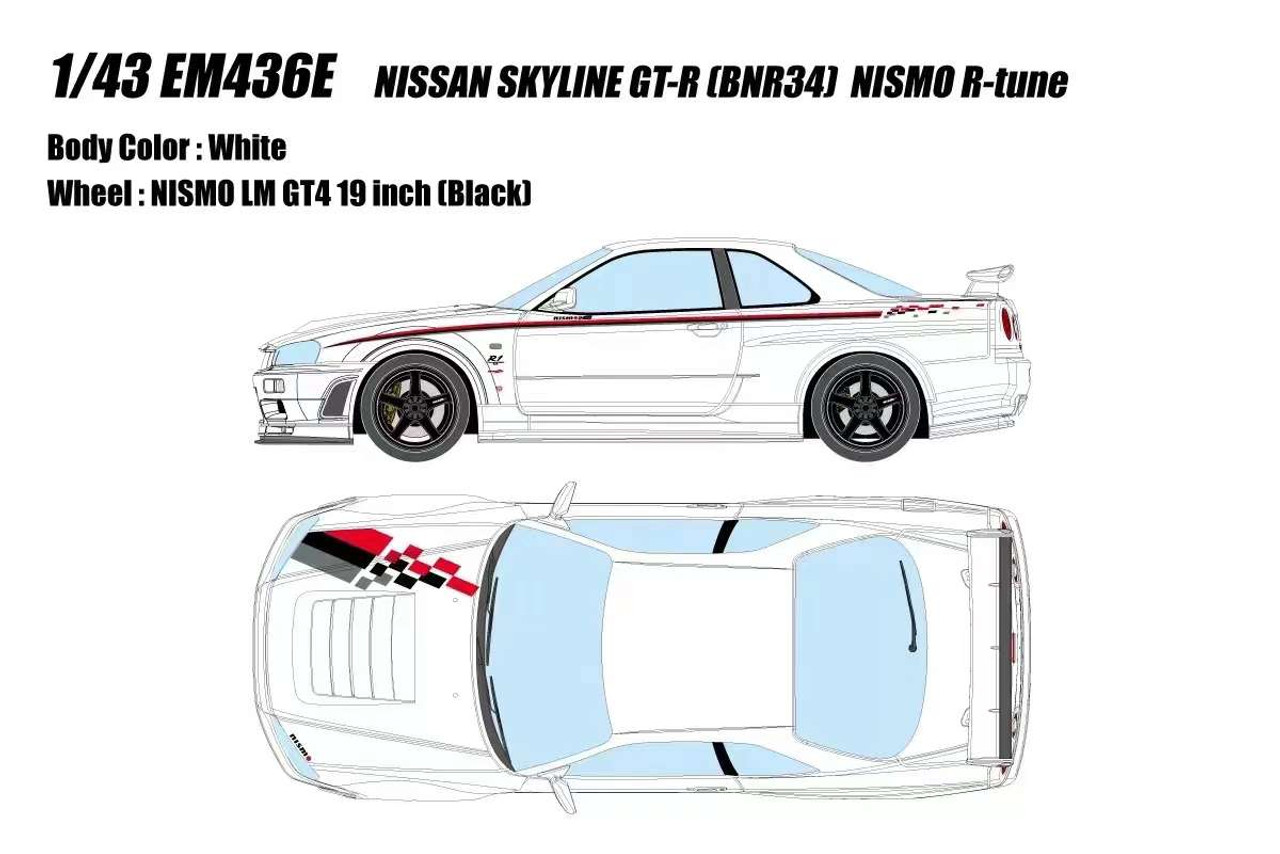 1/43 Makeup Nissan Skyline GT-R GTR (BNR34) Nismo R-Tune