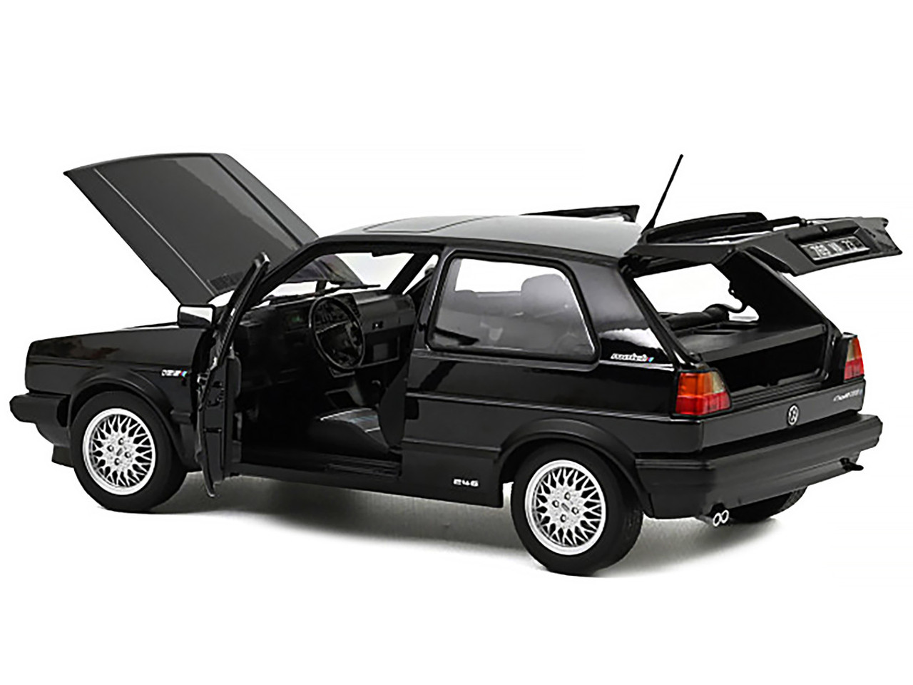 1989 Volkswagen Golf GTI Match Black Metallic 1/18 Diecast Model Car by Norev