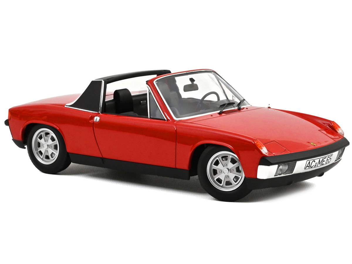 1972 Volkswagen-Porsche 914 1.7 Bahia Red with Black Top 1/18