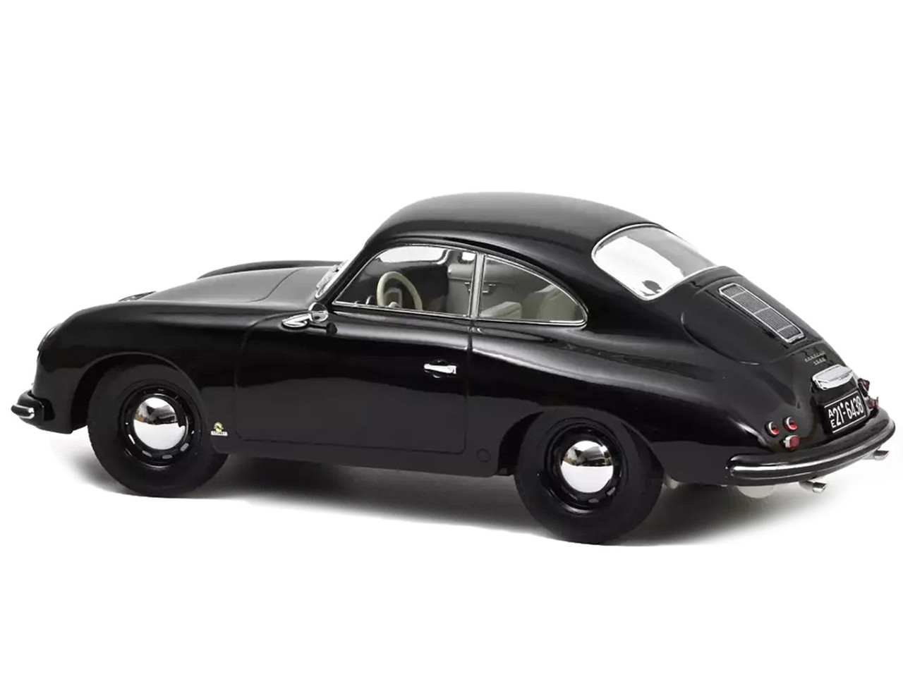 1952 Porsche 356 Coupe Black with White Interior 1/18 Diecast Model Car ...