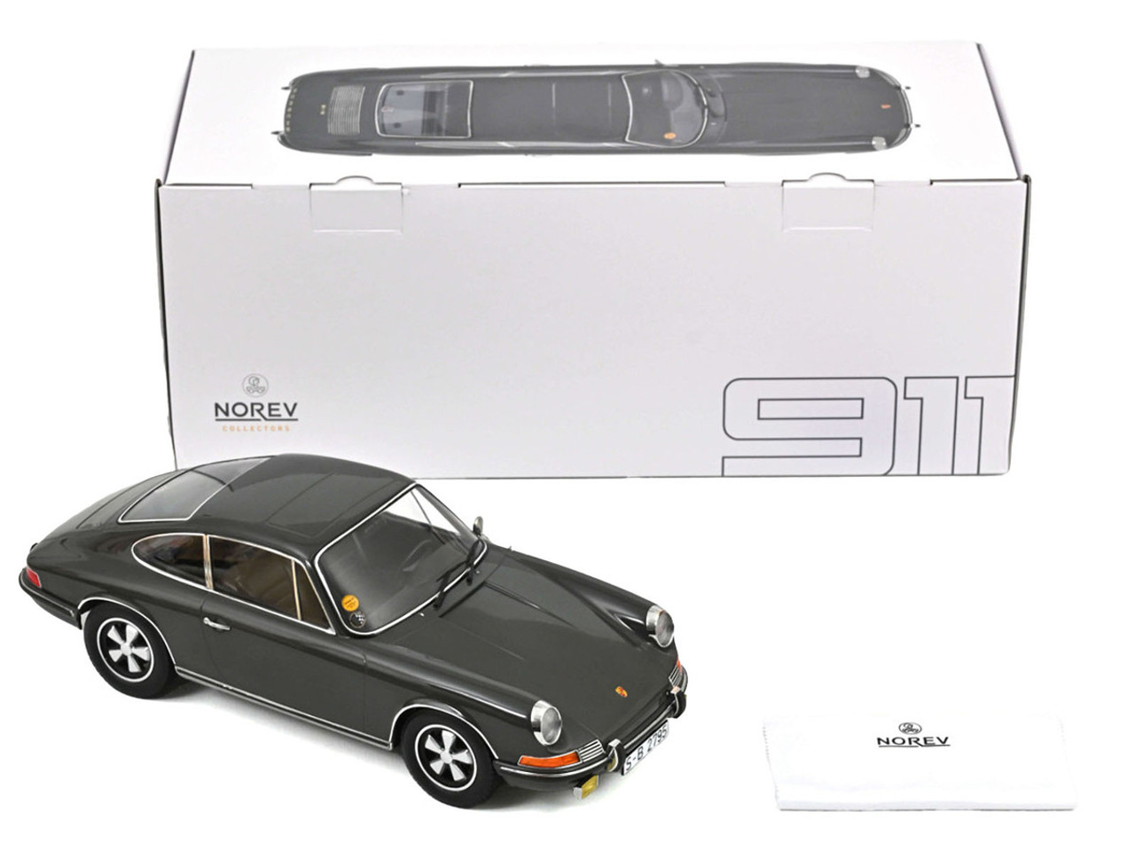 1970 Porsche 911 S Slate Gray 1/12 Diecast Model Car by Norev
