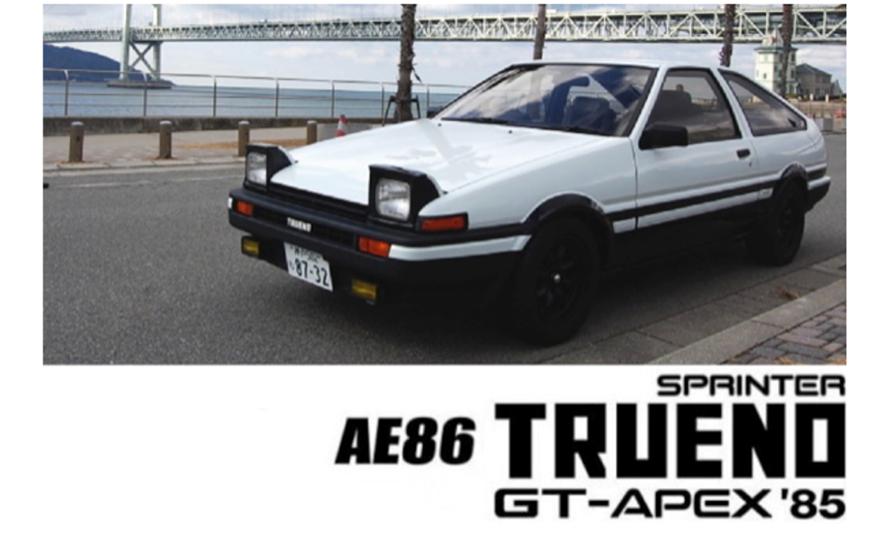 1/18 OTTO Toyota Sprinter AE86 Trueno GT-APEX '85 (White) Car Model