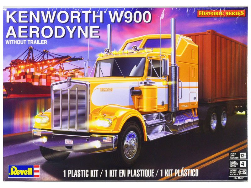 Level 4 Model Kit Kenworth W900 Aerodyne Truck Tractor 