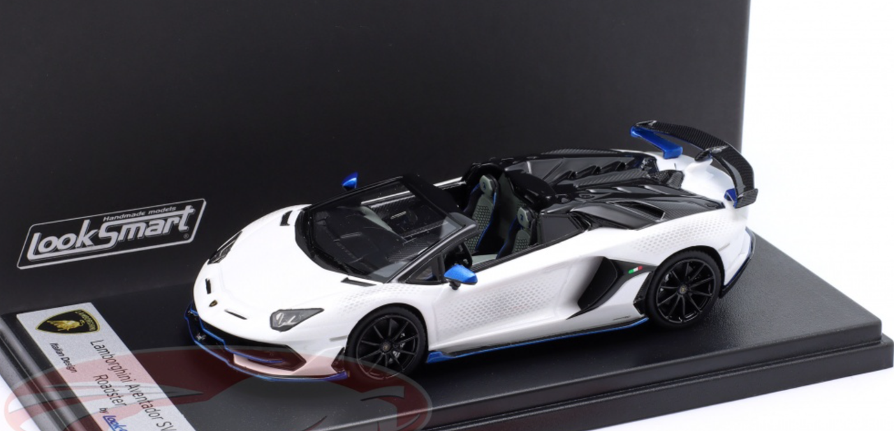 1/43 LookSmart 2020 Lamborghini Aventador SVJ Xago Edition (Asopo White) Car Model