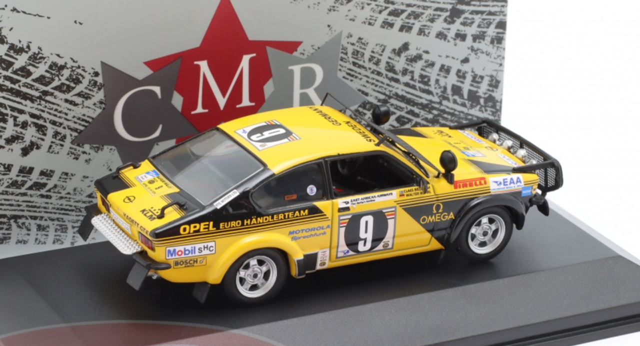 1/43 CMR 1979 Opel Kadett C Coupe #9 Safari Rallye Opel Euro Händler Team Walter Röhrl, Claes Billstam Car Model