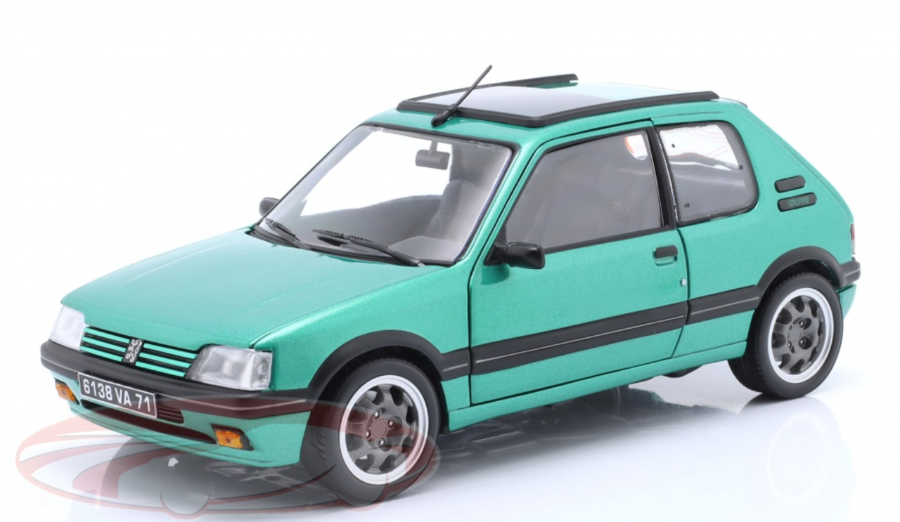 1/18 Norev 1991 Peugeot 205 GTI Griffe (Green Metallic) Diecast Car Model