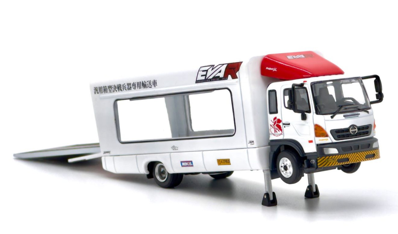 1/64 Unique Model & Tiny Hino 500 Ranger EVA (White) Diecast Car Model