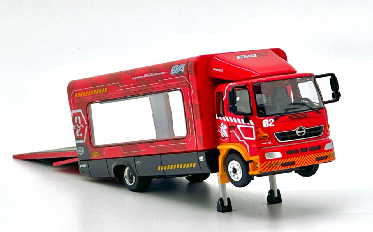 1/64 Unique Model & Tiny Hino 500 Ranger EVA (Red) Diecast Car Model