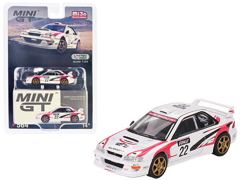 1/64 Mini GT 1999 Subaru Impreza WRC98 Rally Tour de Corse #22
