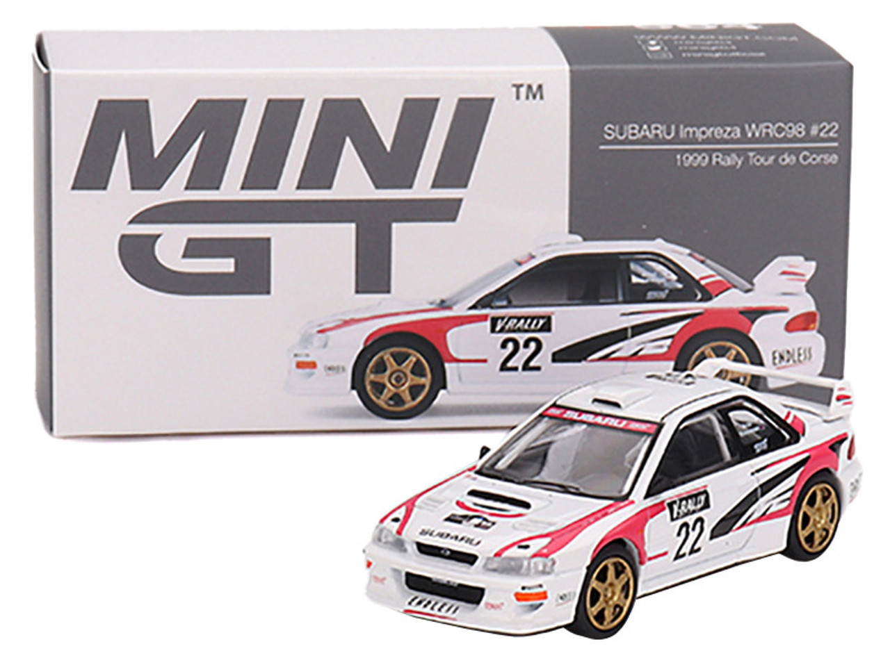 1/64 Mini GT 1999 Subaru Impreza WRC98 Rally Tour de Corse