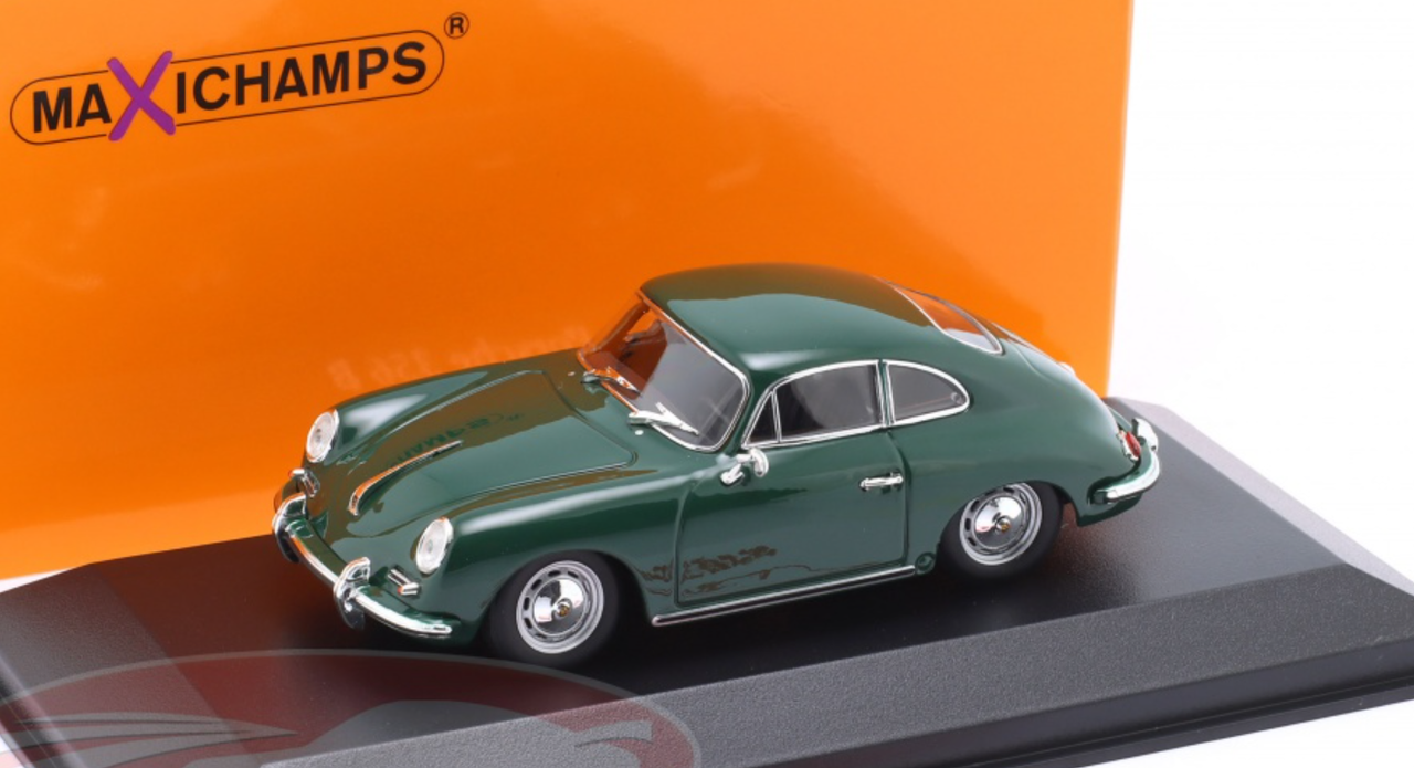 1/43 Minichamps 1961 Porsche 356B Coupe (Dark Green) Car Model