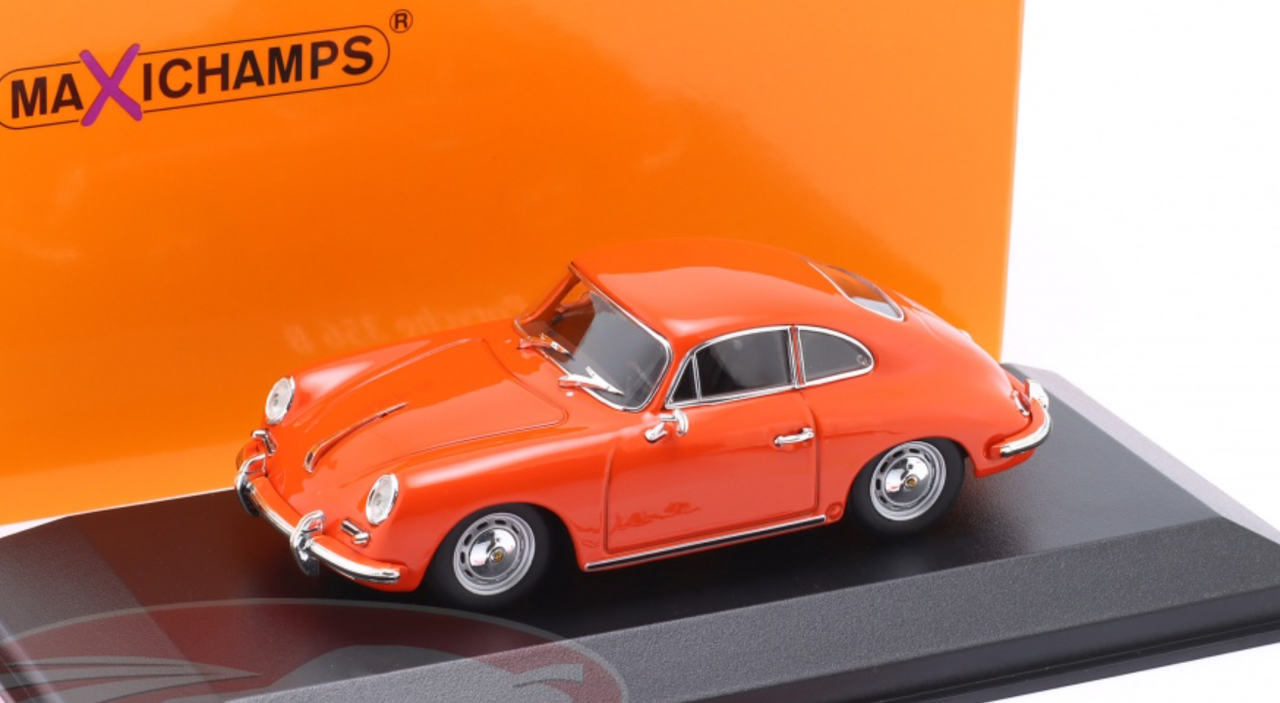 1/43 Minichamps 1961 Porsche 356B Coupe (Orange Red) Car Model