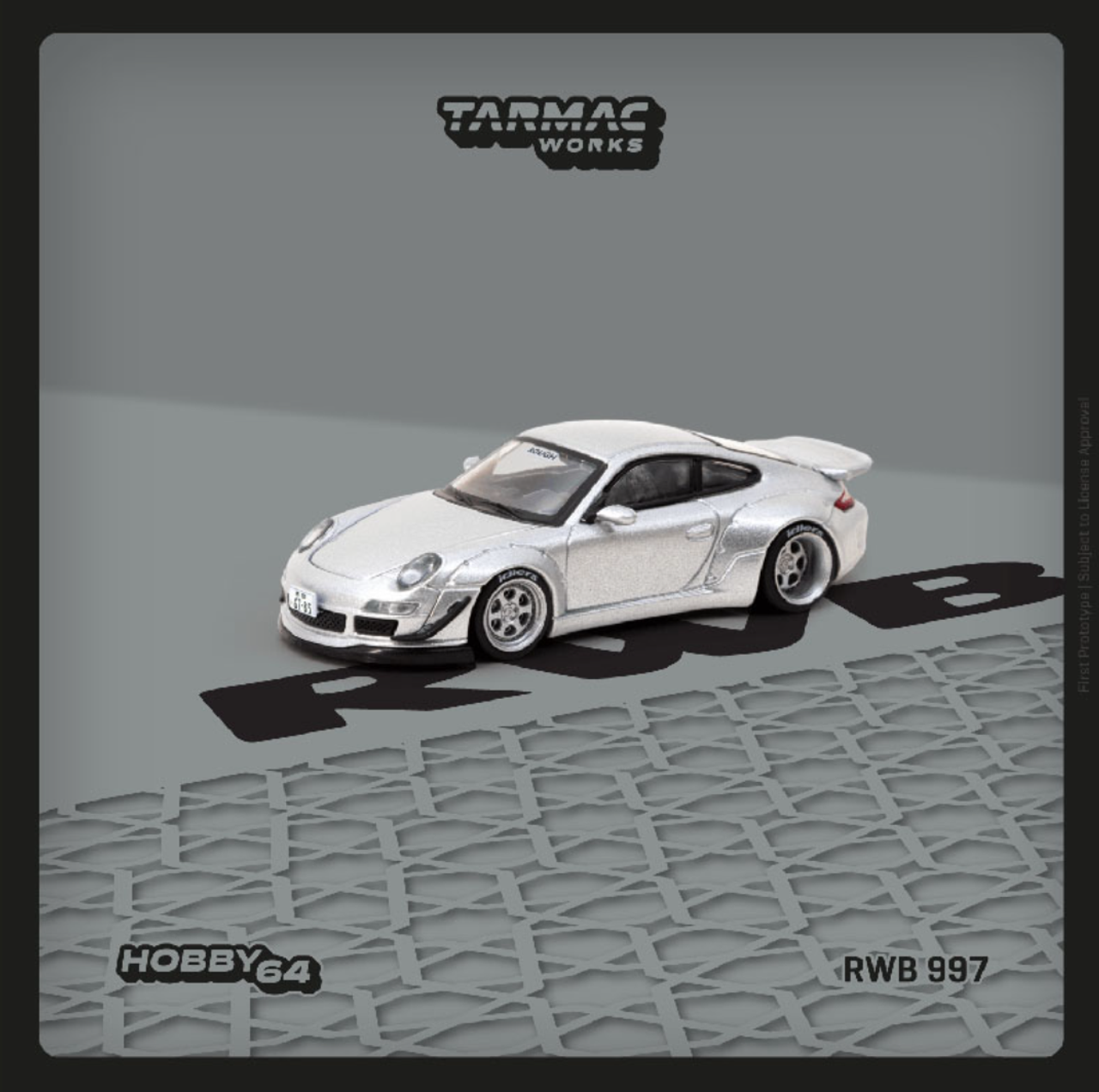 1/64 Tarmac Works Porsche RWB 997 Abu Hhabi (Silver) Diecast Car Model