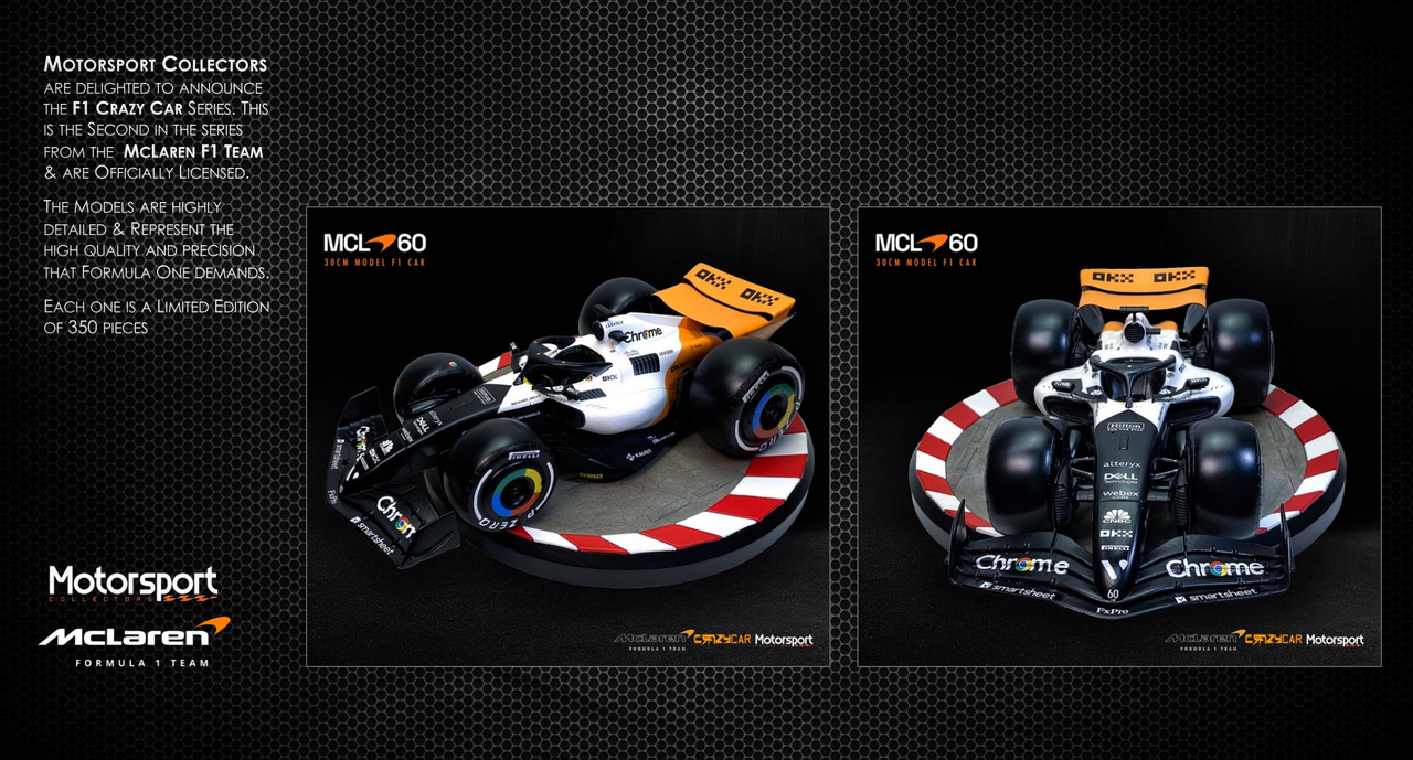1/18 Motorsport Collectors Formula 1 McLaren Crazy F1 Car Model Limited 350 Pieces