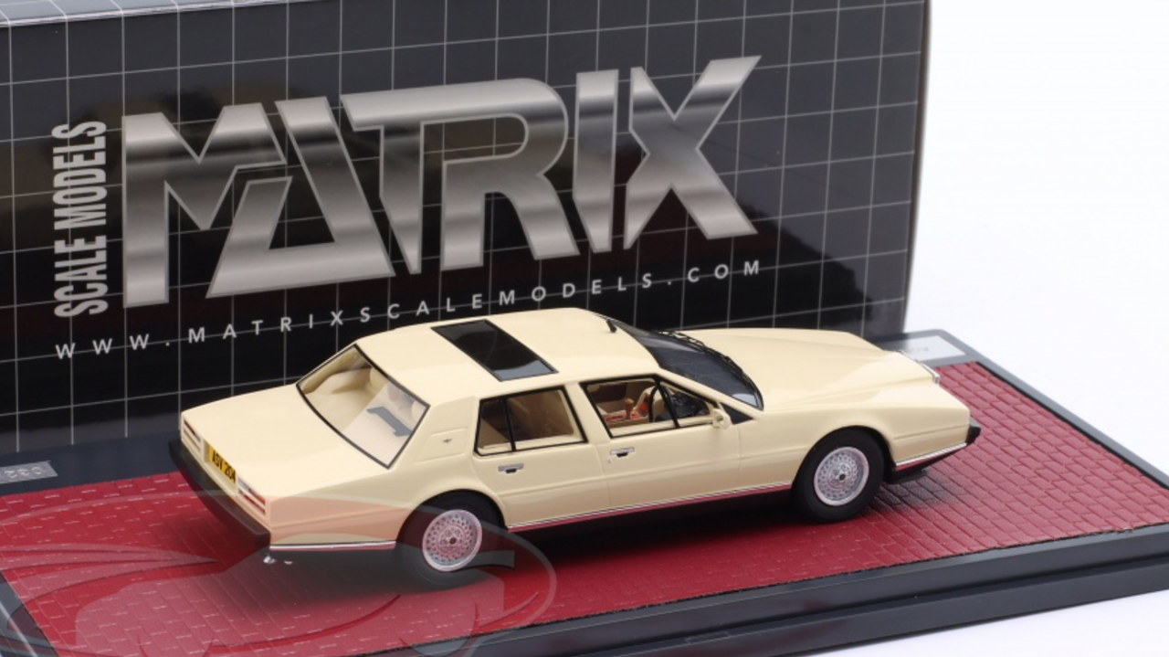 1/43 Matrix 1980 Aston Martin Lagonda S2 (Cream White) Car Model 