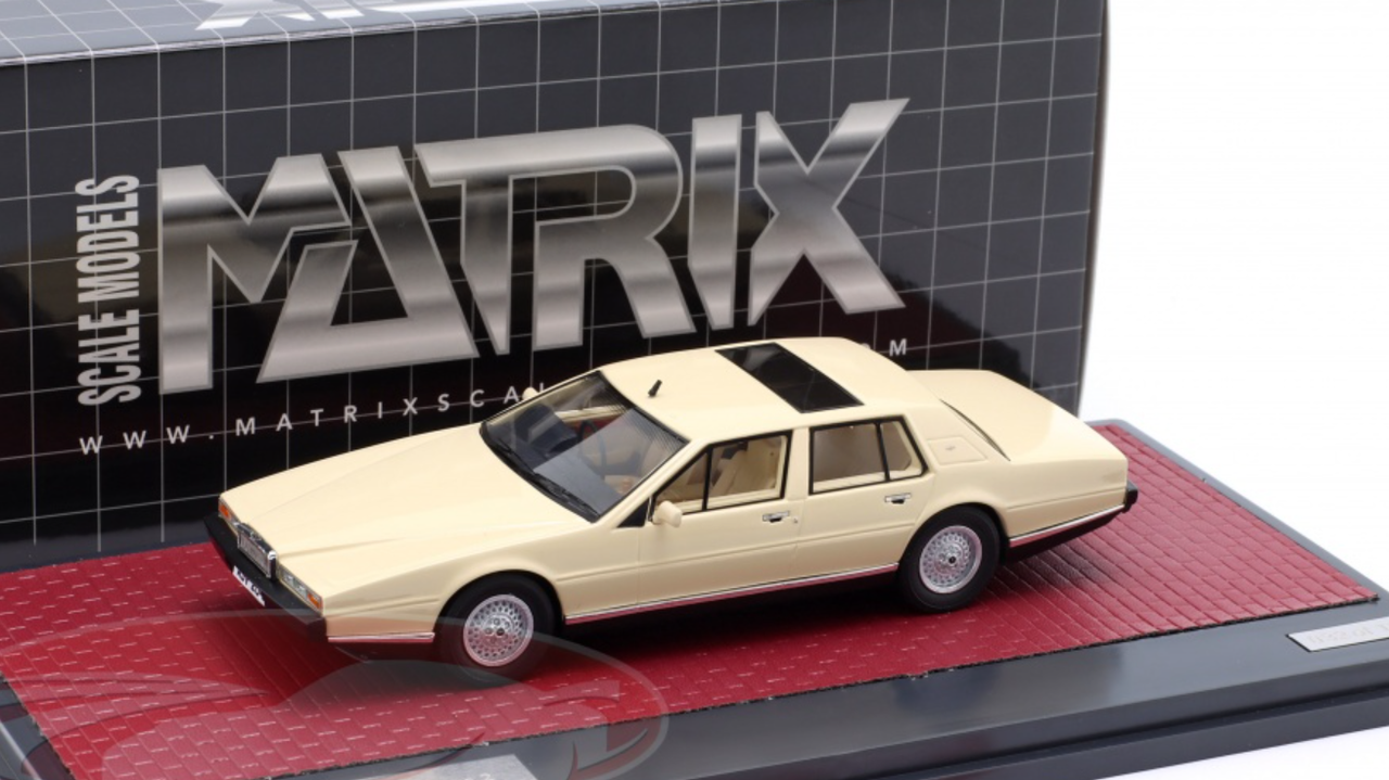 1/43 Matrix 1980 Aston Martin Lagonda S2 (Cream White) Car Model