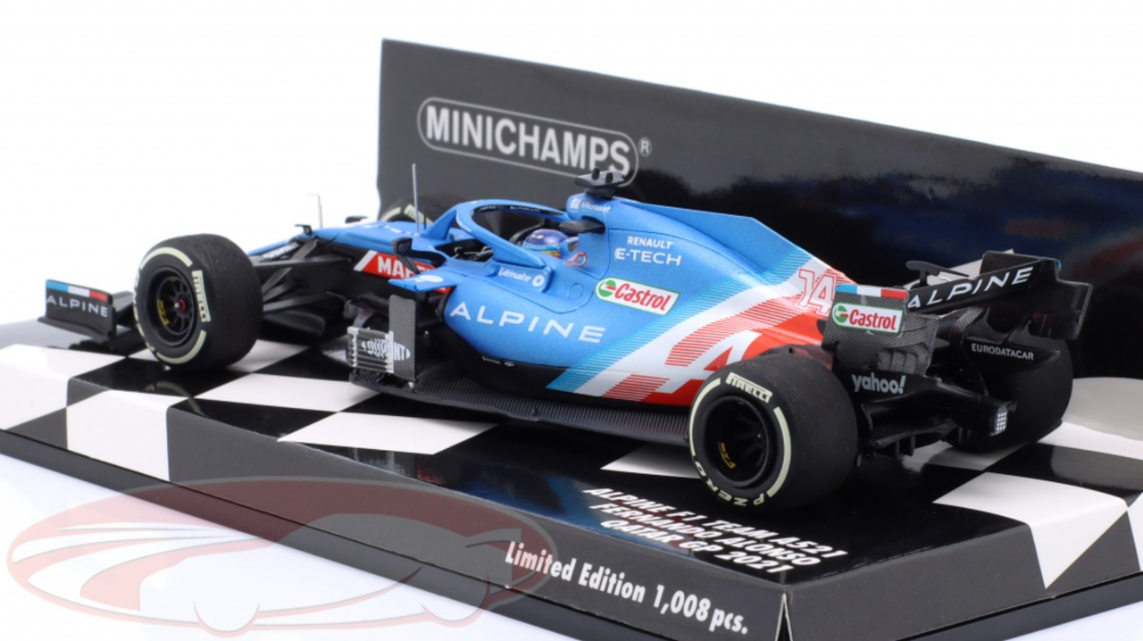 ミニチャンプス 1/43 アルピーヌA521 アロンソ 2021ハンガリーGP