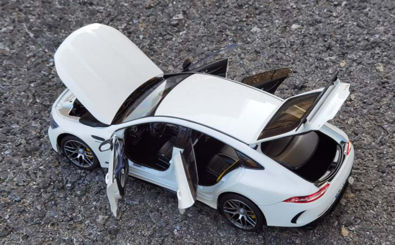 DAMAGED MIRROR 1/18 Norev Mercedes-Benz Mercedes-AMG AMG GT63S GT 63S (White) Diecast Car Model