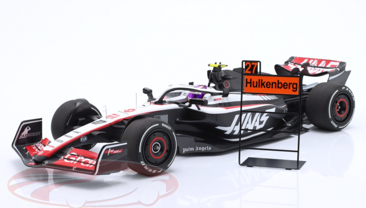 1/18 Minichamps 2023 Formula 1 Nico Hülkenberg Haas VF-23 #27 Bahrain GP Car Model