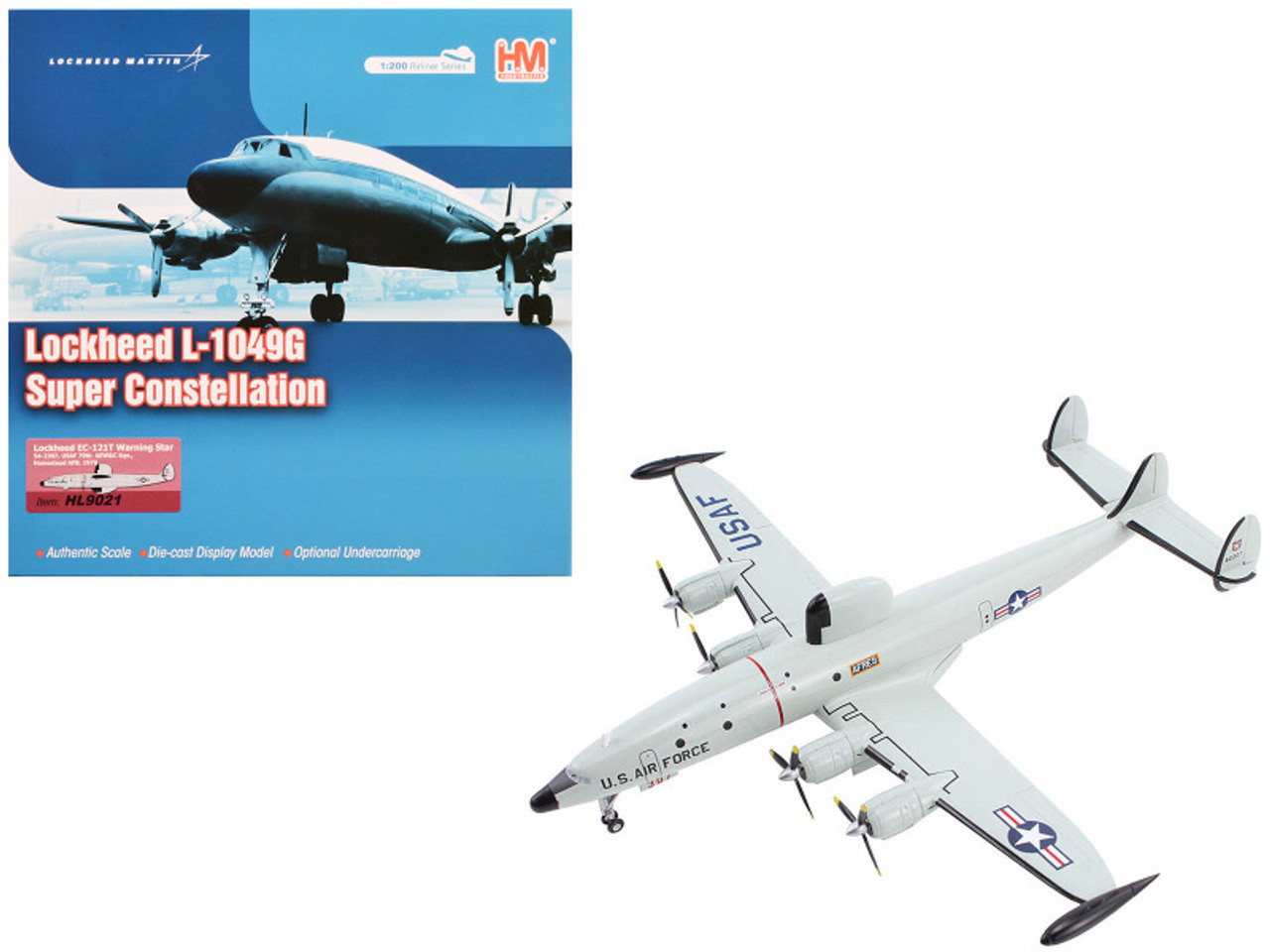 Lockheed EC-121T Warning Star Transport Aircraft "79th AEW&C Sqn. Homestead AFB" (1978) United States Air Force "Airliner Series" 1/200 Diecast Model by Hobby Master