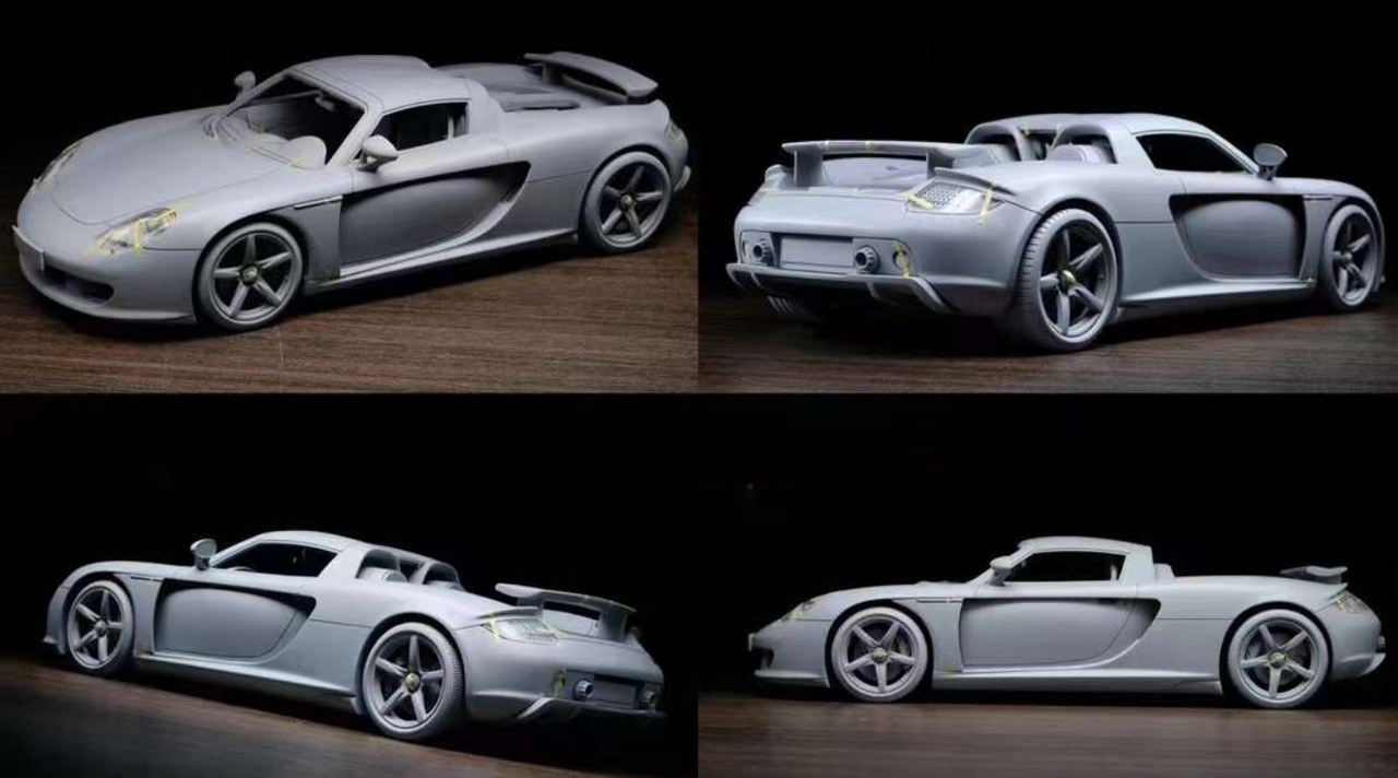 1/18 Auto Scultura 2004 Porsche Carrera GT (Bright White) Car Model Limited 30 Pieces