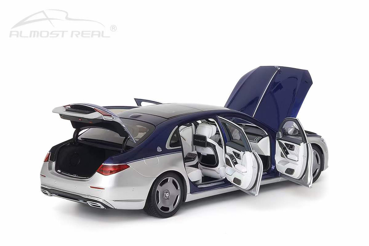 1/18 Almost Real Mercedes-Benz Mercedes Maybach S680 (Silver & Blue) Car Model
